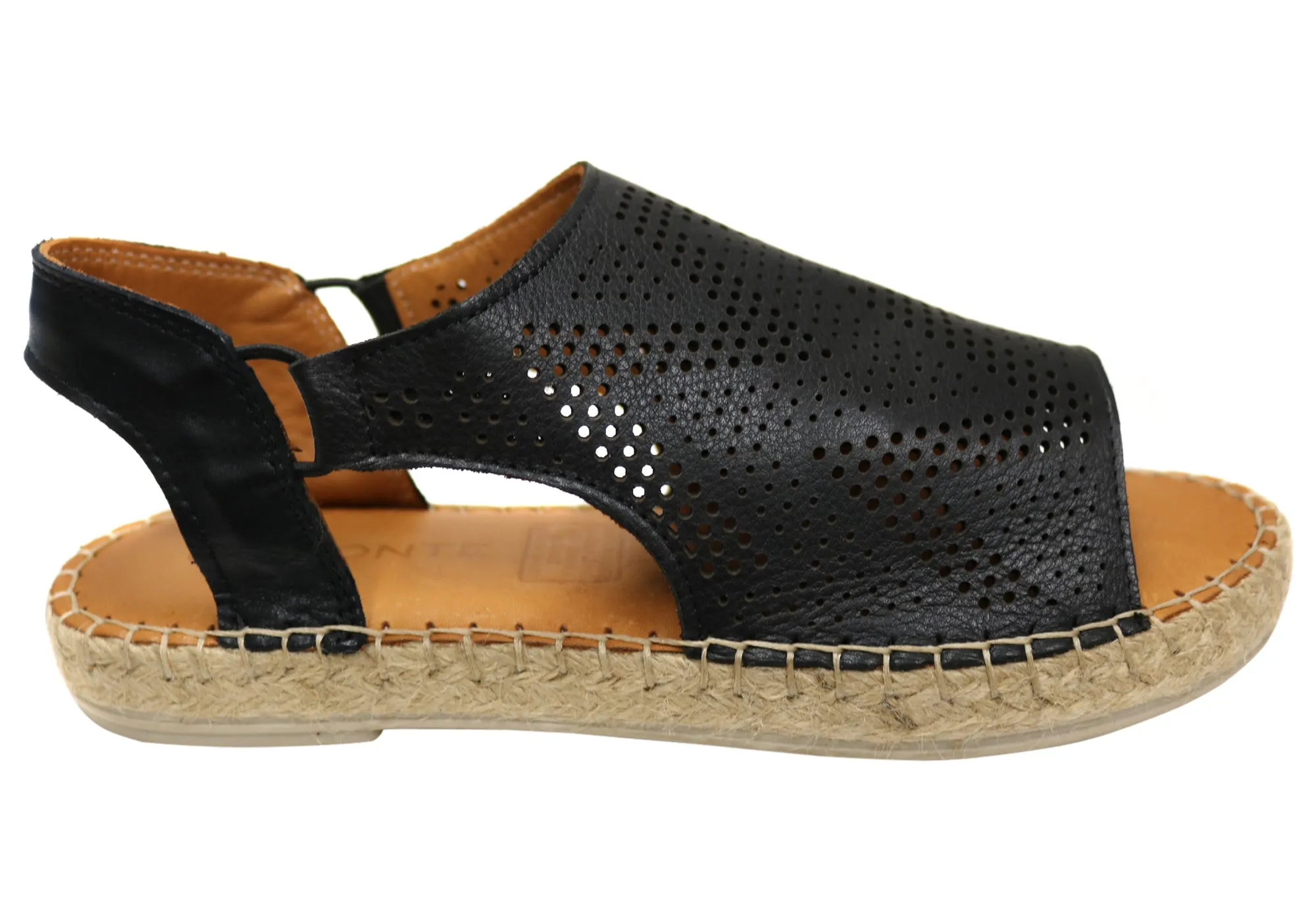 Classic Flip-flops Orizonte Katrina Womens European Leather Comfort Espadrille Sandals