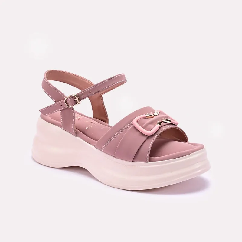 Low Profile Trendy Shoes Pink Casual Platform Sandals 0421500