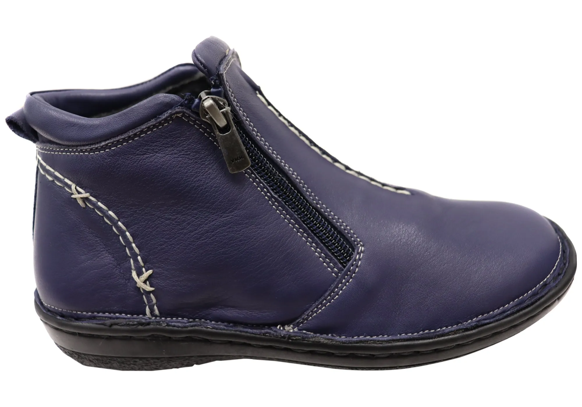 Breathable Uppers Orizonte Luna Womens European Comfort Leather Ankle Boots