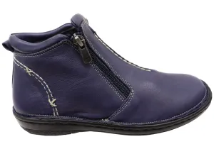 Breathable Uppers Orizonte Luna Womens European Comfort Leather Ankle Boots