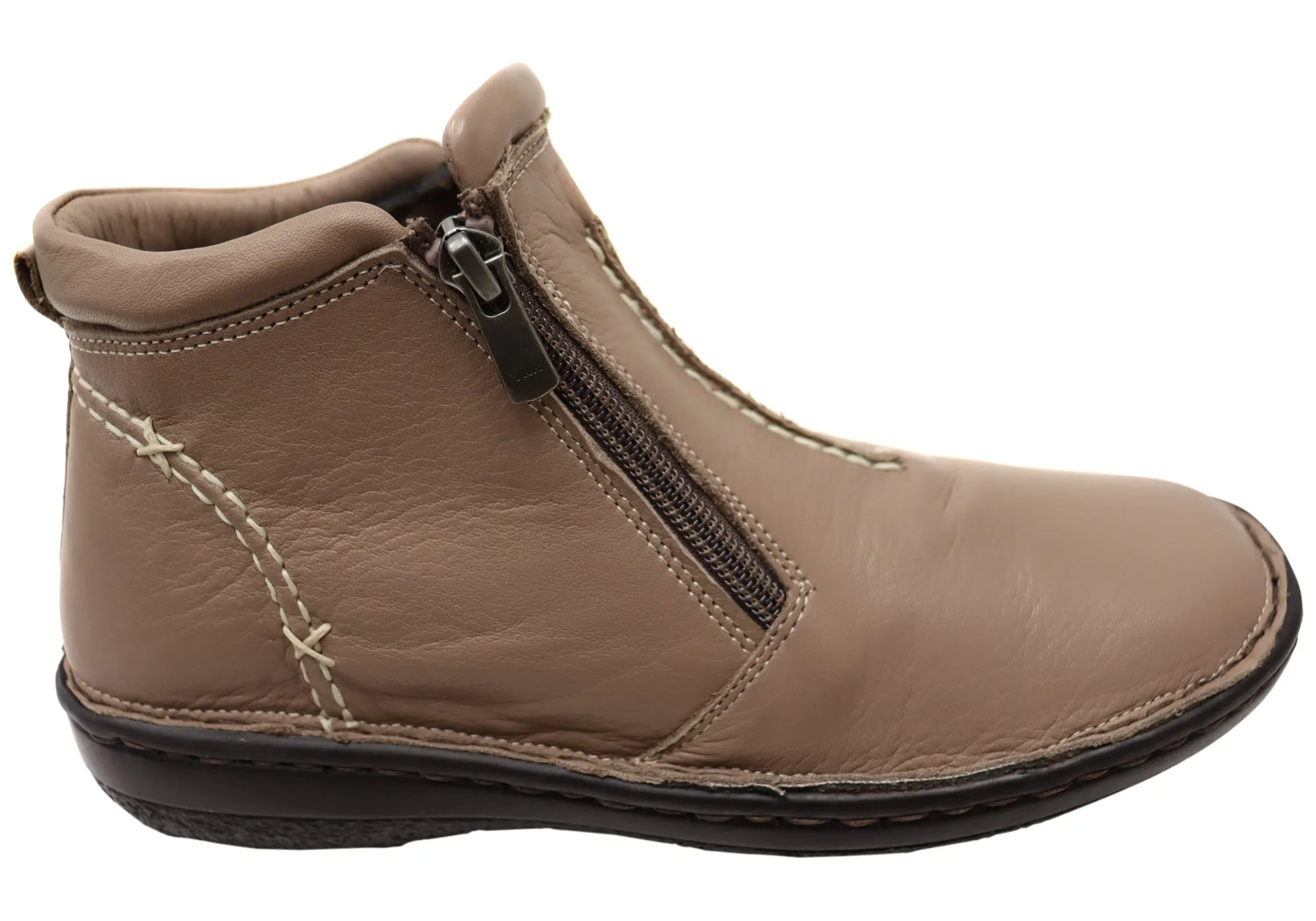 Orizonte Luna Womens European Comfort Leather Ankle Boots Waterproof Snow Trekker