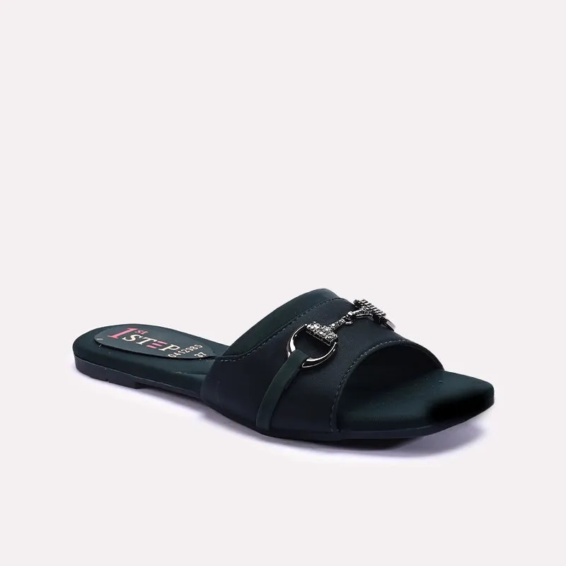 Womens Green Casual Slippers 0412986 Easy Setup