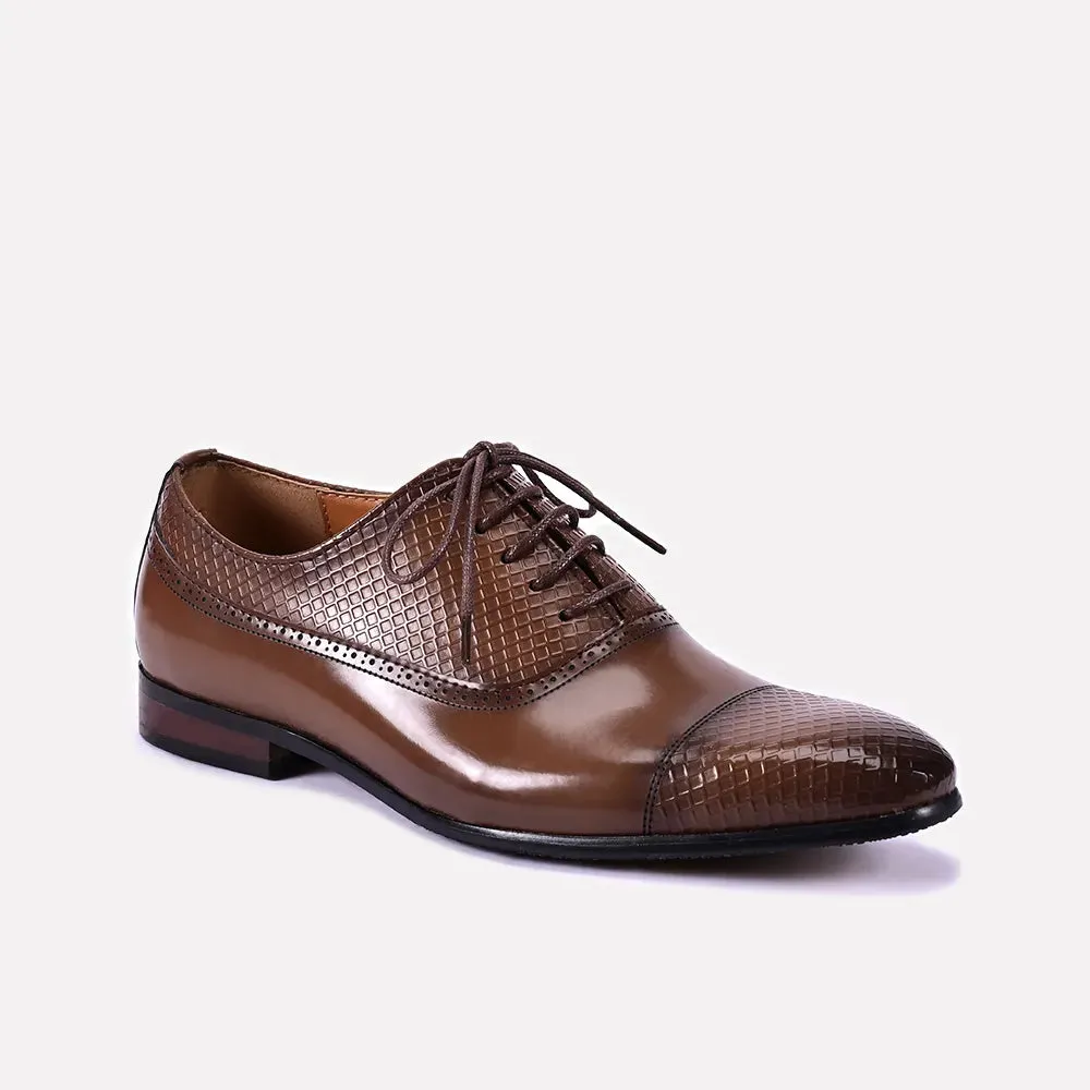 Wingtip Design Sebastian Khaki Formal Shoes 0111024