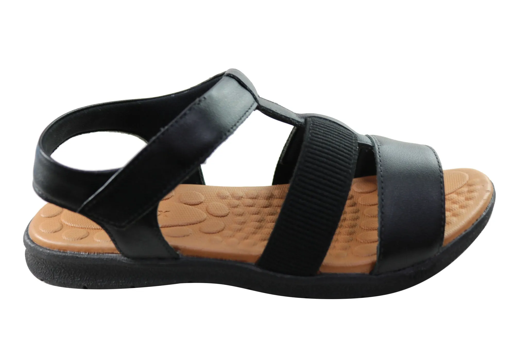 Minimalist Usaflex Arwen Womens Comfortable Leather Sandals Made In Brazil