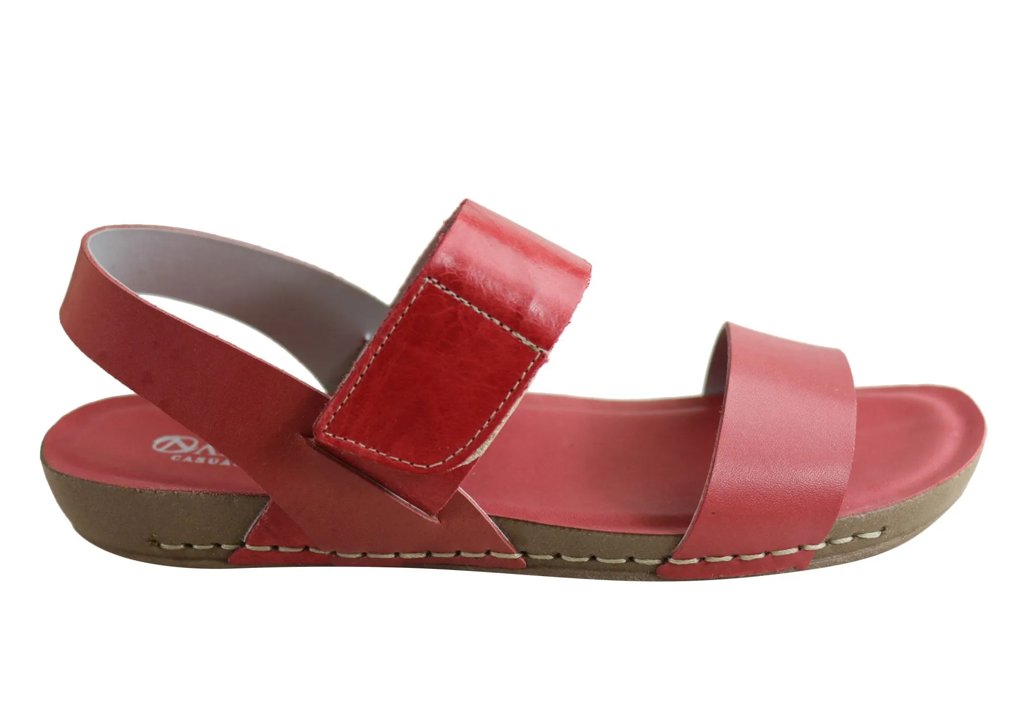 Comfortable Vacation Footwear Modern Style Andacco Mira Womens Comfortable Leather Sandals Made In Brazil