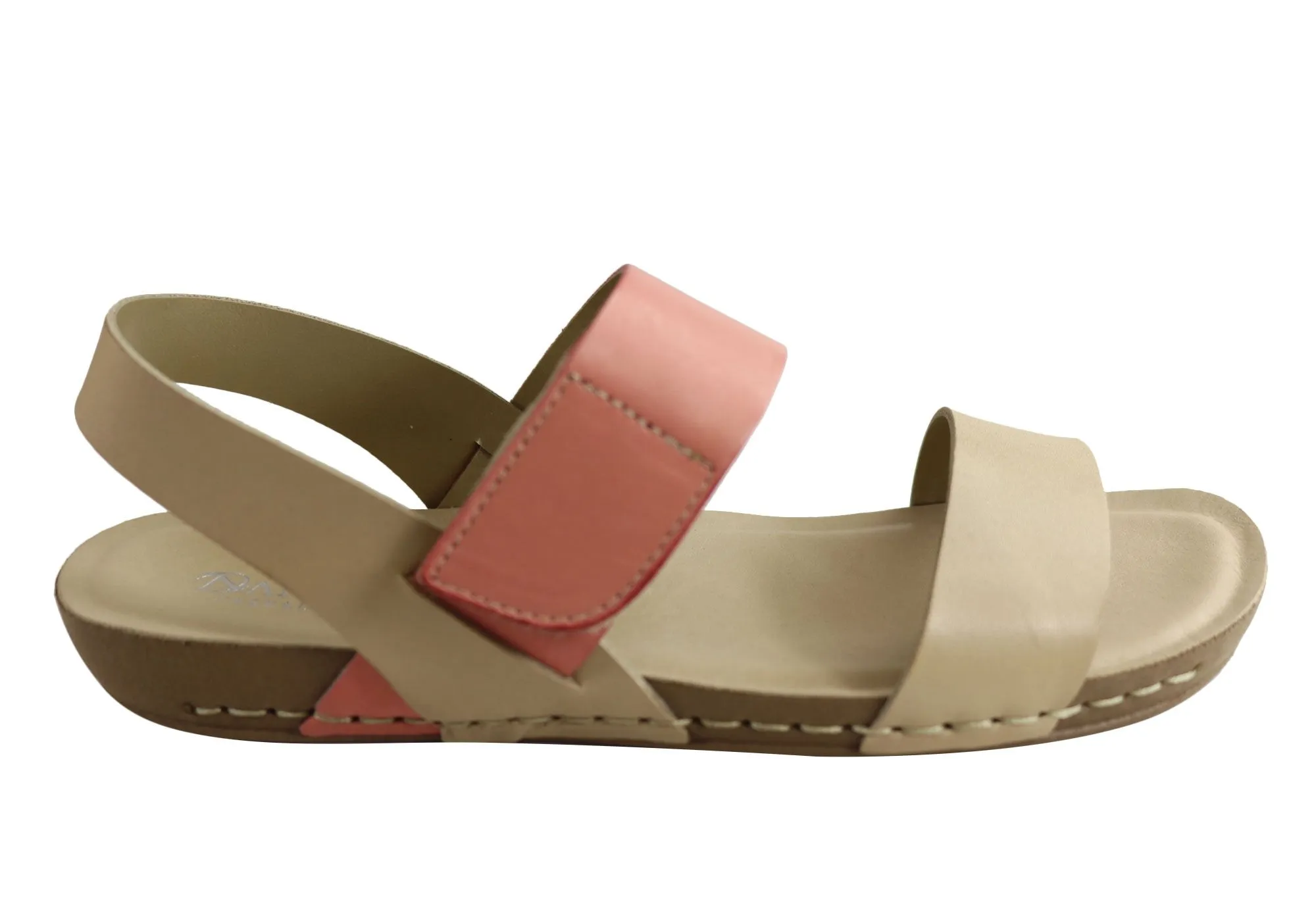 Andacco Mira Womens Comfortable Leather Sandals Made In Brazil Sidewalk Ready