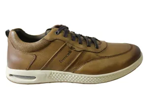 Ferricelli Shawn Mens Leather Lace Up Casual Shoes Made In Brazil Smooth Wear Bend Step