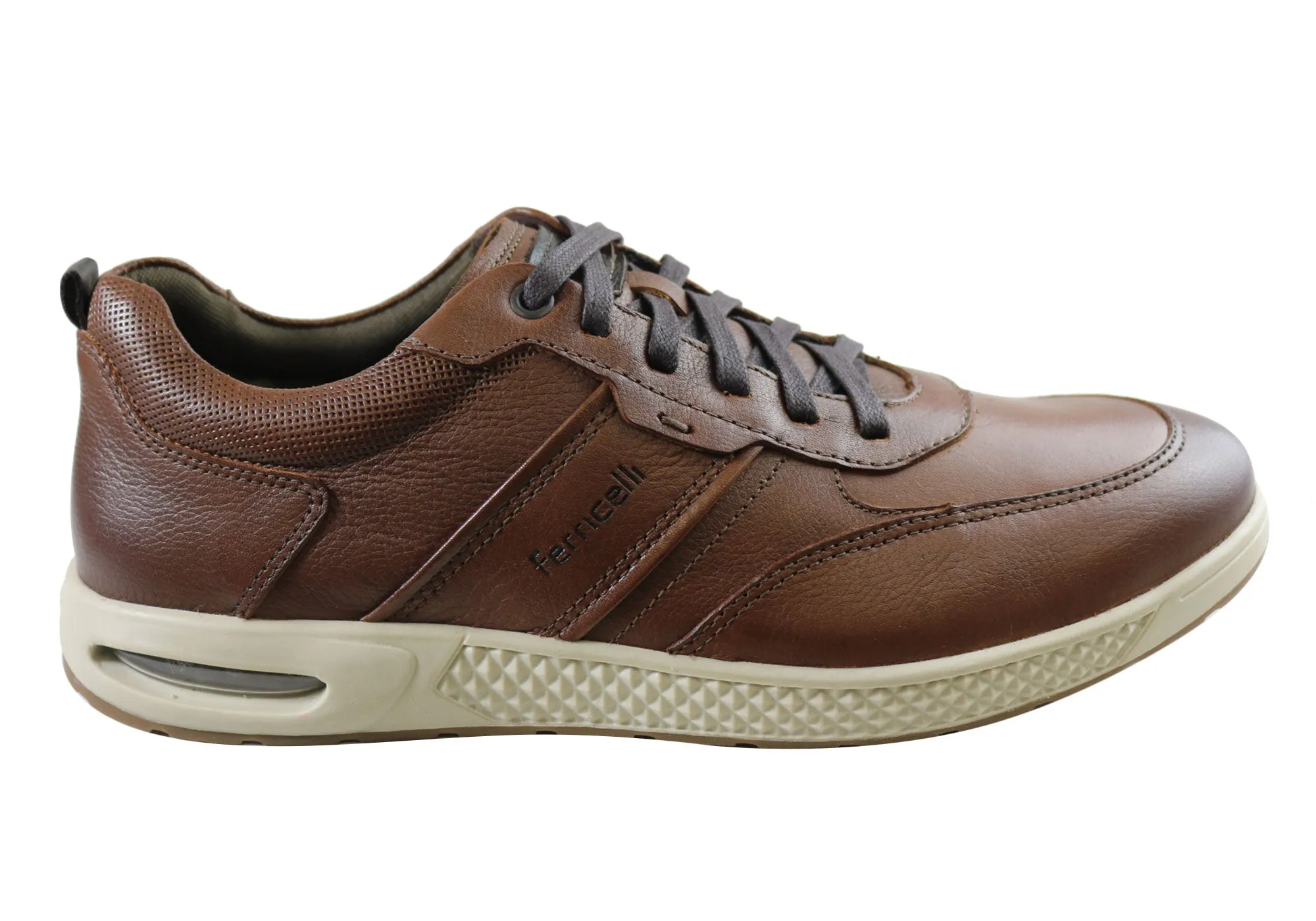Forest Path Ferricelli Shawn Mens Leather Lace Up Casual Shoes Made In Brazil