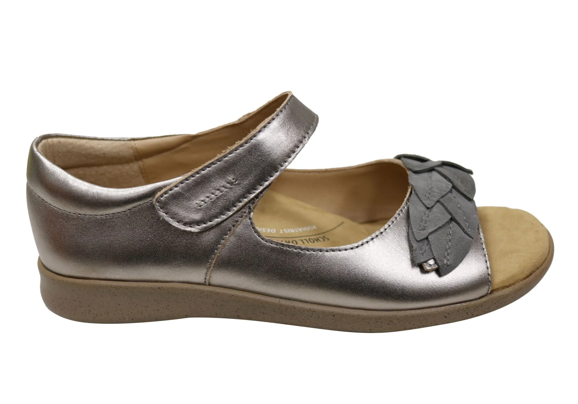 Closed Design Breezy Mood Scholl Orthaheel Fonda Womens Comfortable Supportive Leather Sandals