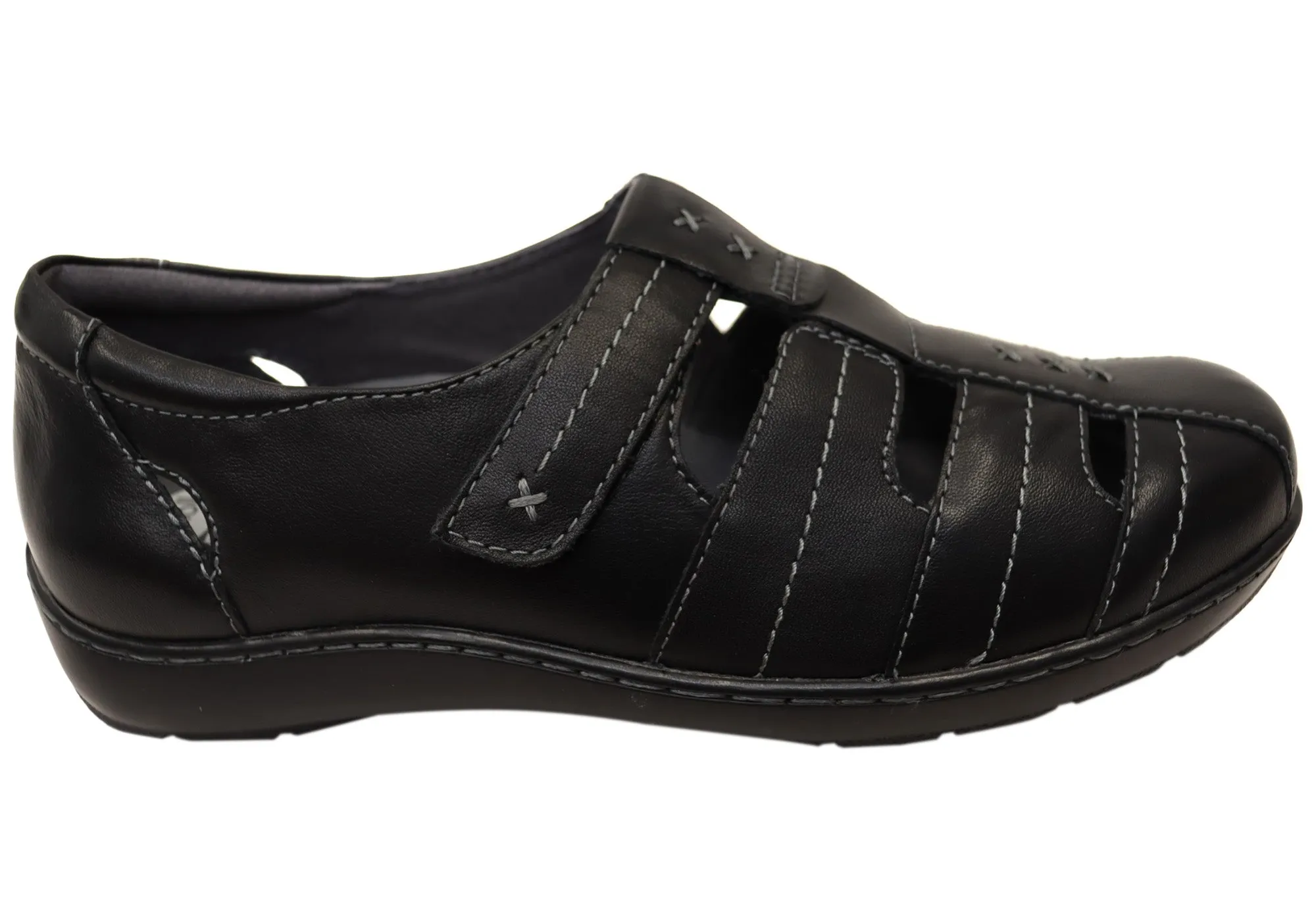 Scholl Orthaheel Wendy Womens Comfortable Supportive Leather Shoes Foam Lining Running Errands All Day Road Trip