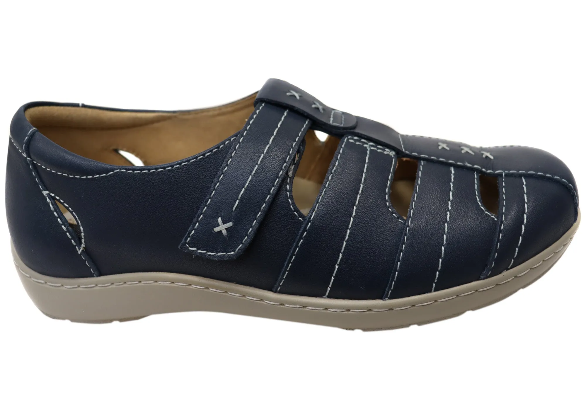 Comfortable fit Video Look Scholl Orthaheel Wendy Womens Comfortable Supportive Leather Shoes