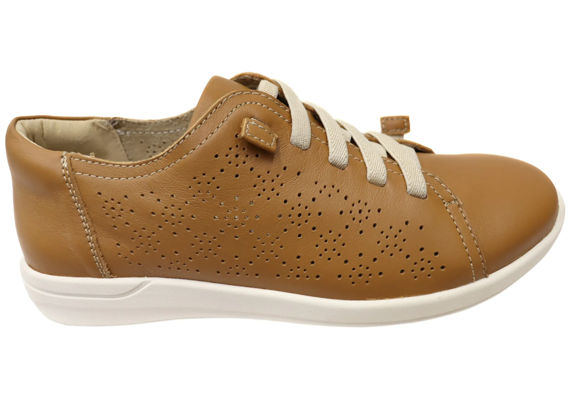 Scholl Orthaheel Womens Leather Comfortable Nile Sneakers Shoes Wind Safe Modern