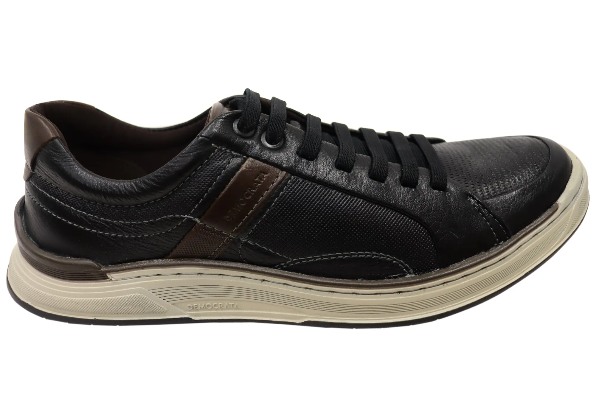 Democrata Wolfe Mens Comfortable Leather Casual Shoes Made In Brazil Good elasticity Durability