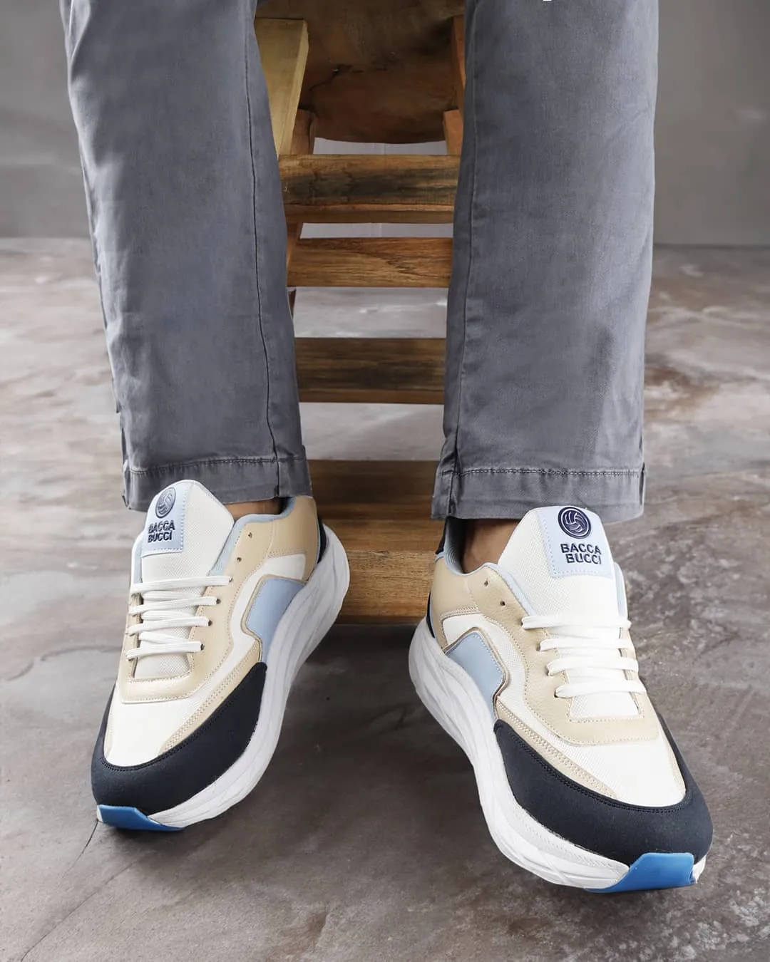 High Quality Formal Mode Bacca Bucci Men's SYLVIA Chunky Sole Sneakers