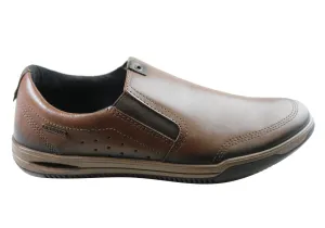 Feather Soft Inner Support Pegada Lincoln Mens Leather Slip On Comfort Casual Shoes Made In Brazil
