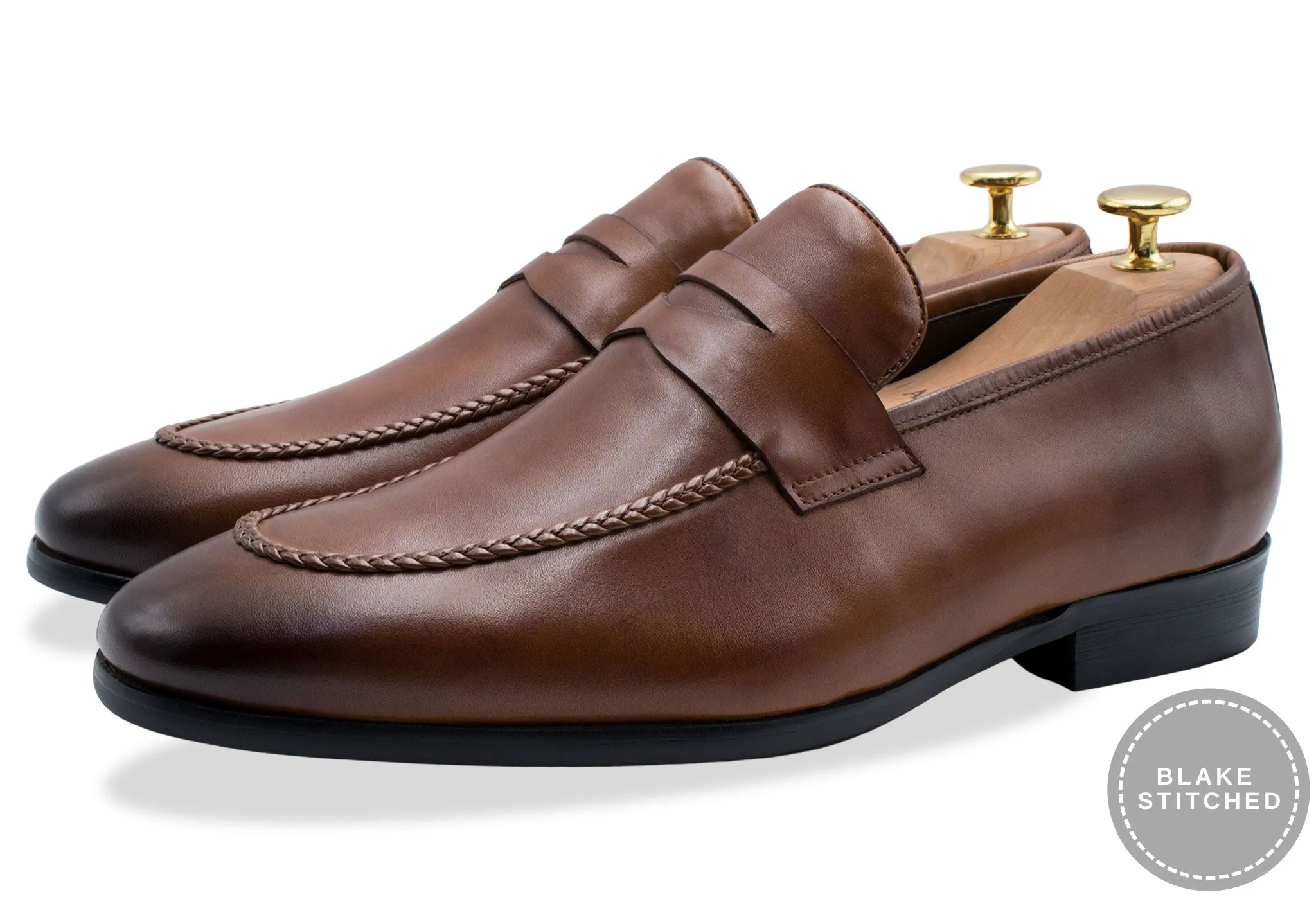 Arrecifes Blake Stitch Chestnut Loafer Hot Day