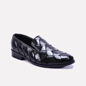 Perfect Fit Soft Padding Beckford Woven Slip On Black Formal Shoes 0111191