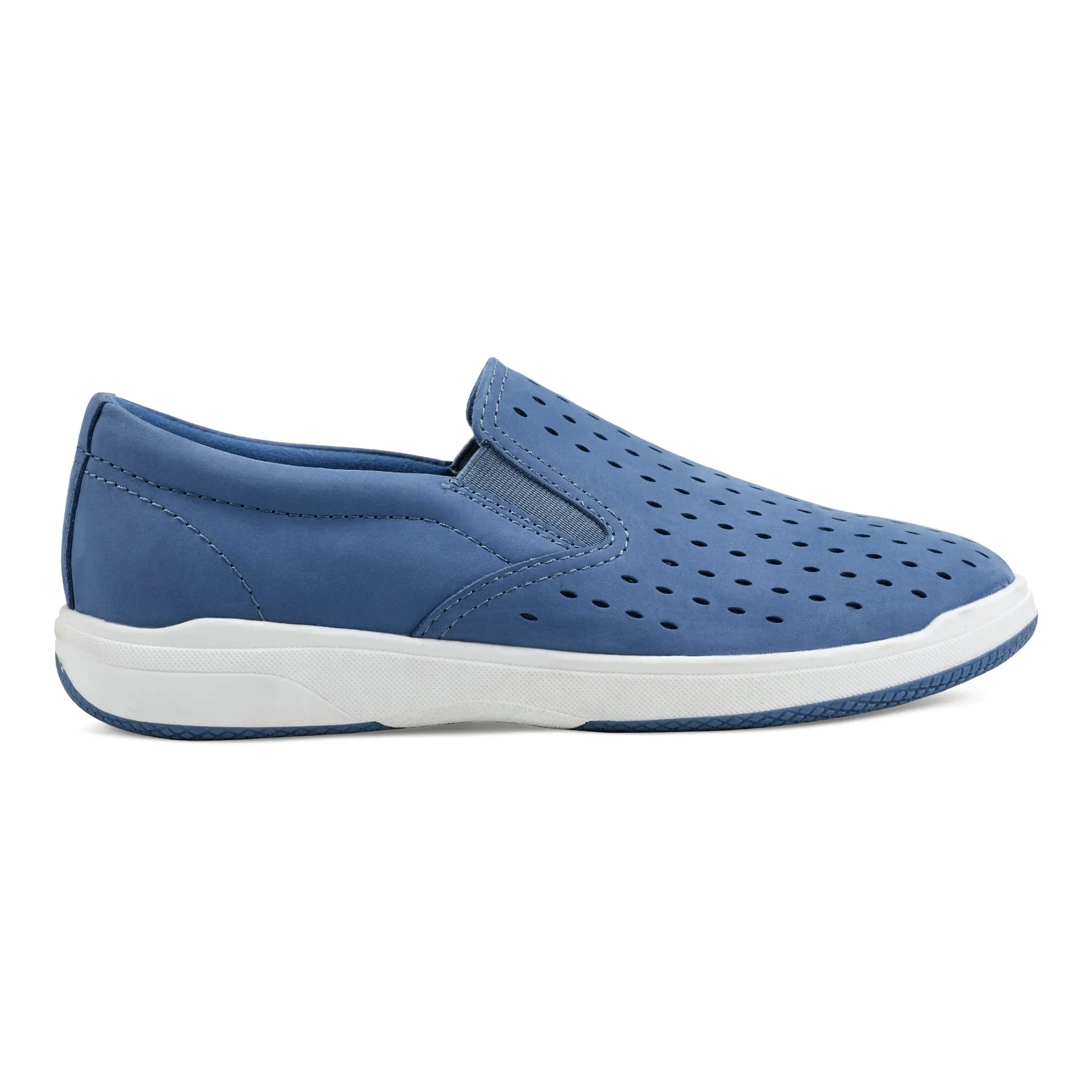 Grip Strong Nel Laser Cut Round Toe Casual Slip-on Sneakers