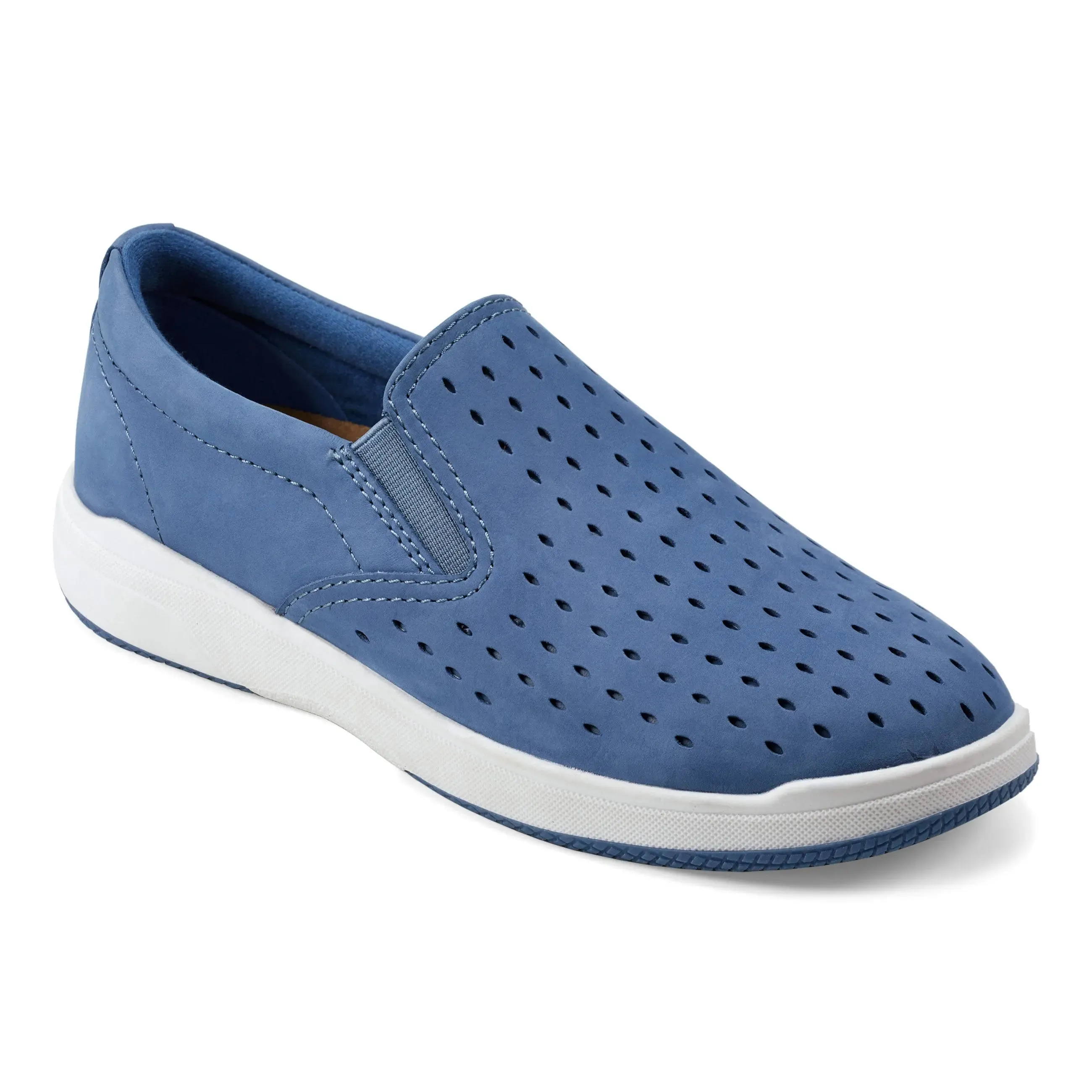 Nel Laser Cut Round Toe Casual Slip-on Sneakers Responsive Cushion Fitness Lovers