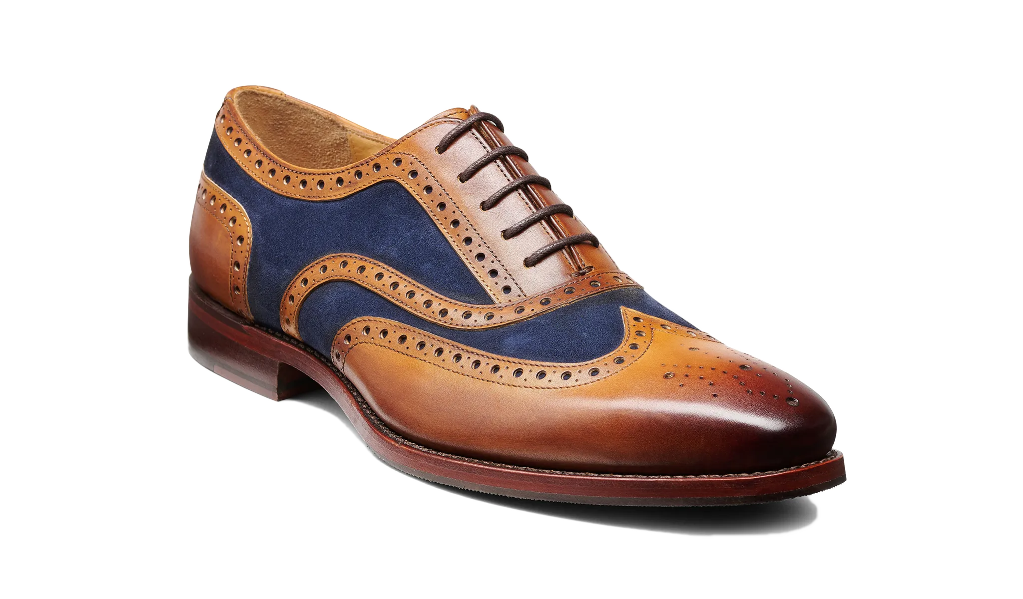 Easy Clean Scandi Cut Keiran - Cedar Calf Navy Suede