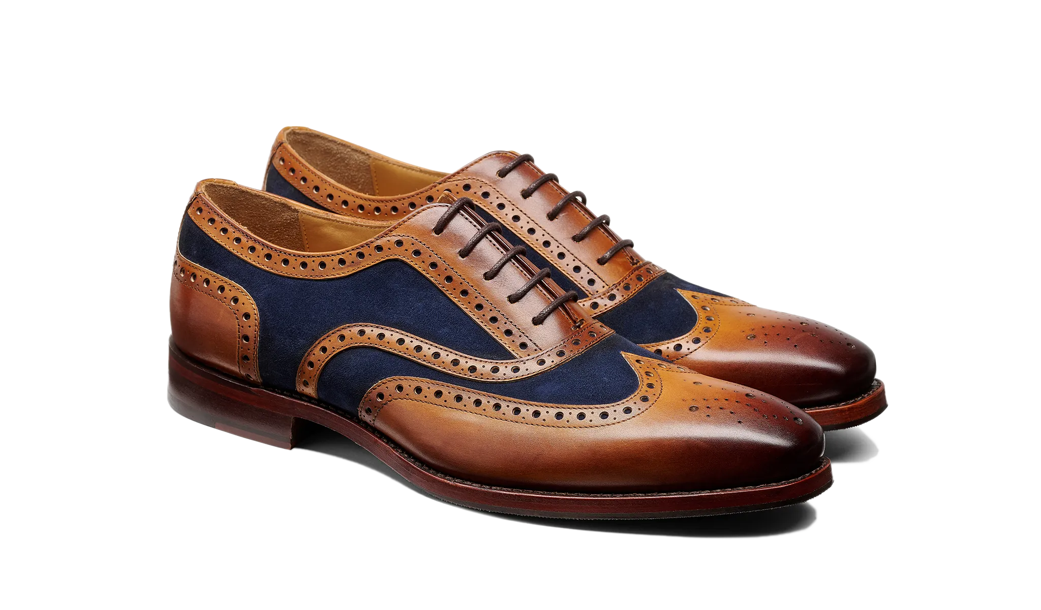 Keiran - Cedar Calf Navy Suede Top Shade Flexible Style