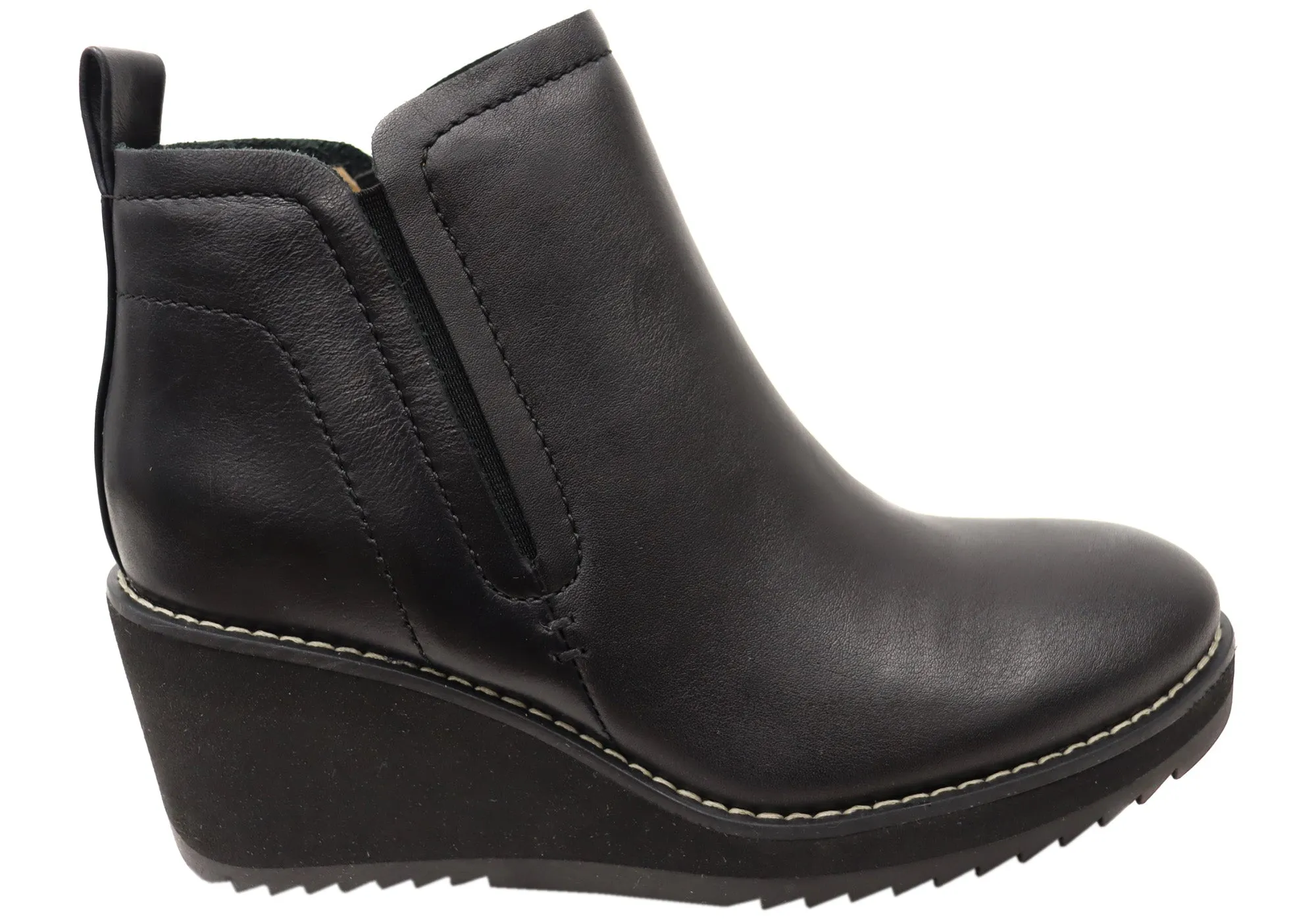 Performance Focus Sofft Emeree Womens Comfortable Leather Wedge Ankle Boots