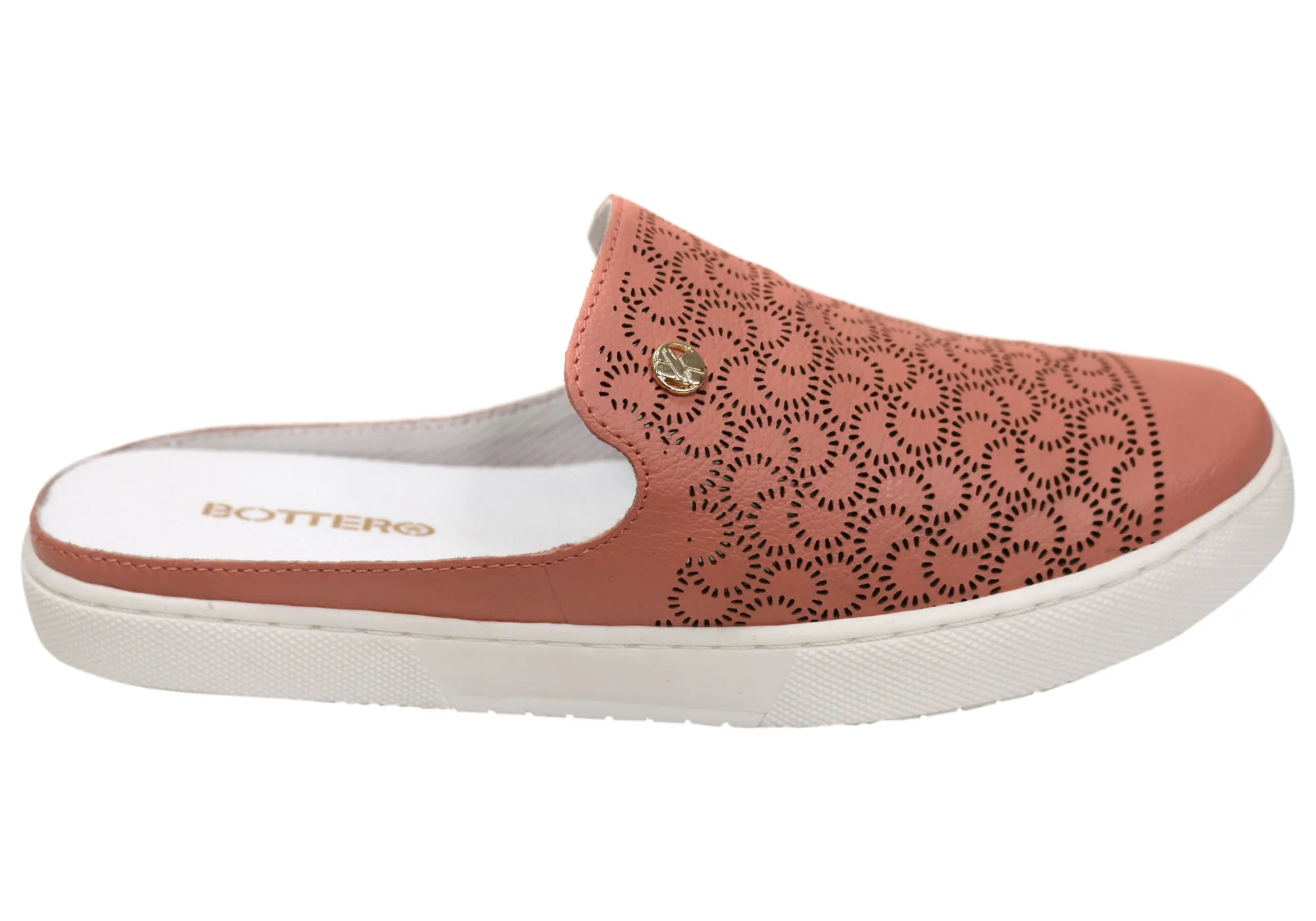 Bottero Laynelle Womens Comfort Leather Closed Toe Open Back Mules Sweat Resistant Standing Workers