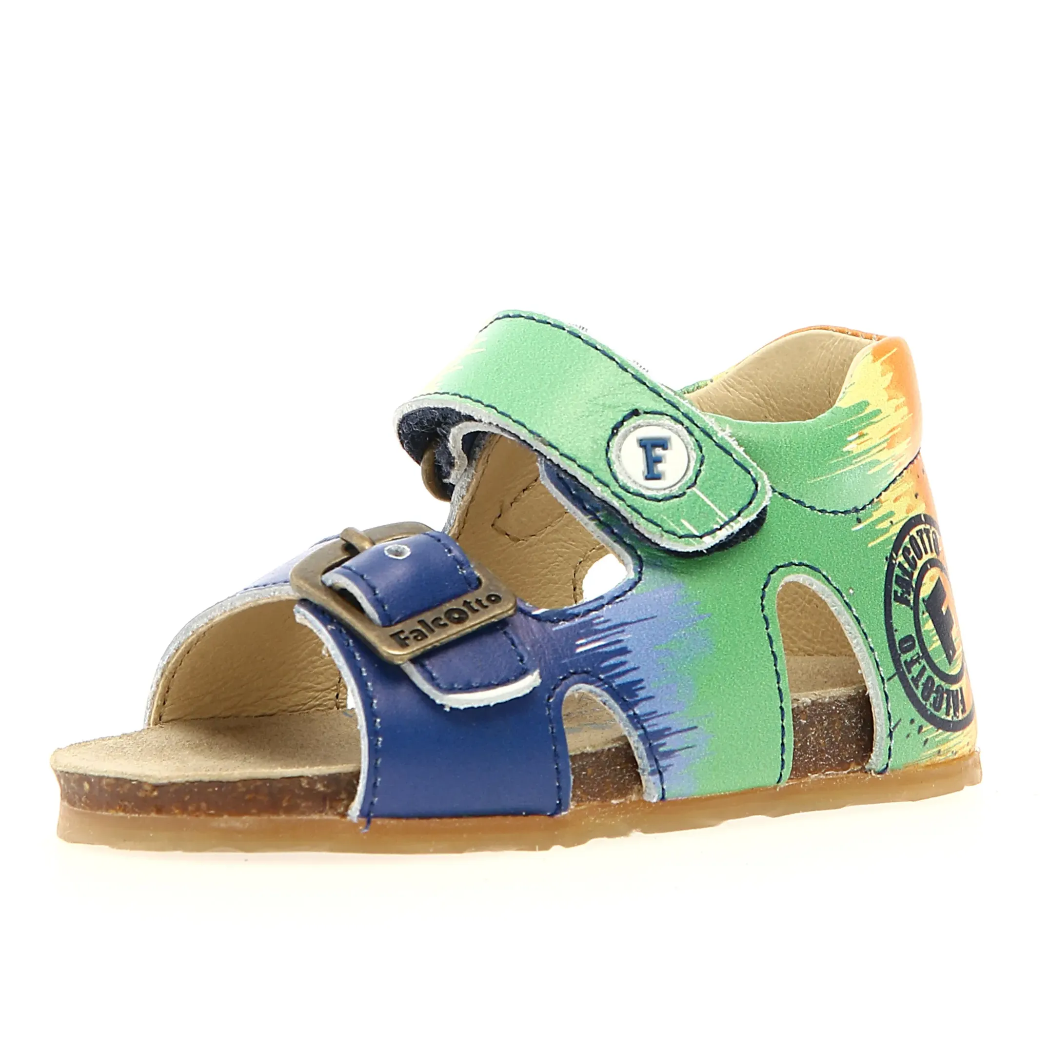 Stable Step Comfortable And Lightweight Falcotto Boy's Benar Sandals - Azure / Multi