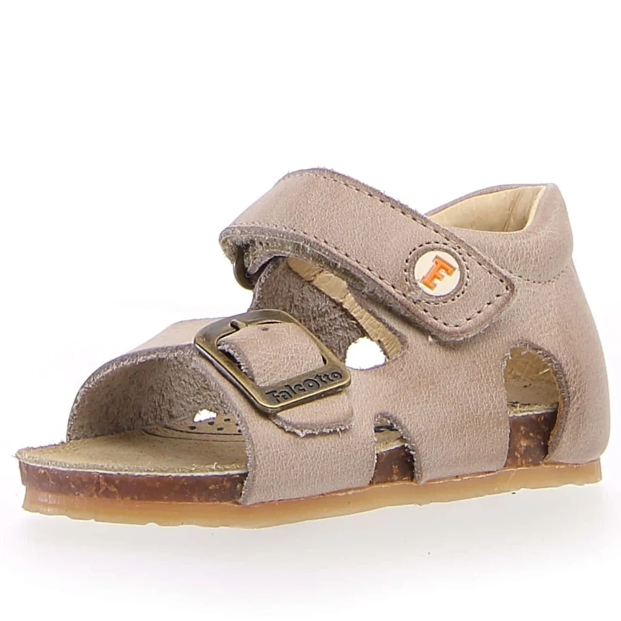 Falcotto Bea Boy's and Girls Sandals - Taupe Vacation Flip-flops