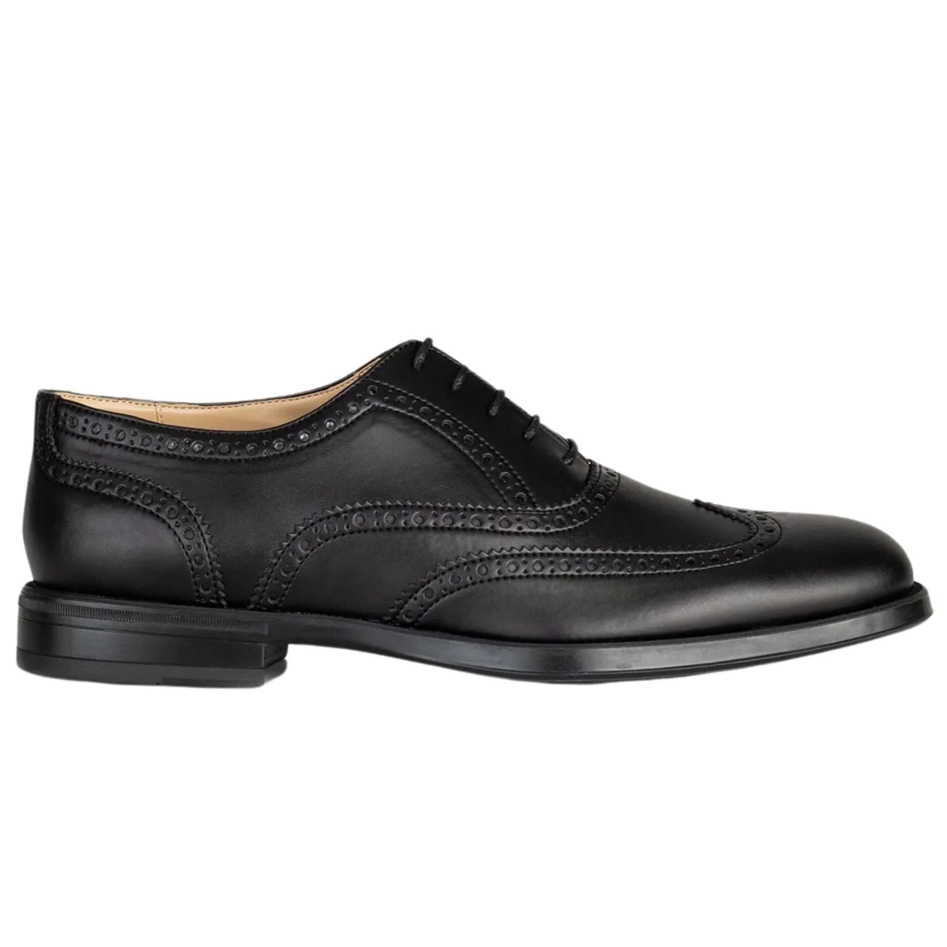 Men's vegan oxford brogue by Solari Milano - black or brown Durable Build Hiking Trails