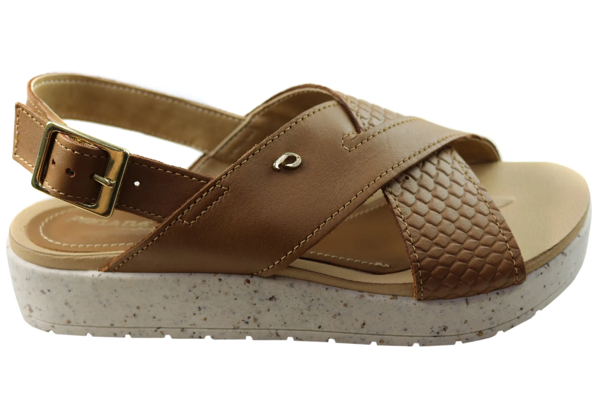 Pegada Nelba Womens Comfortable Leather Sandals Made In Brazil Comfortable walking shoes UV Protection