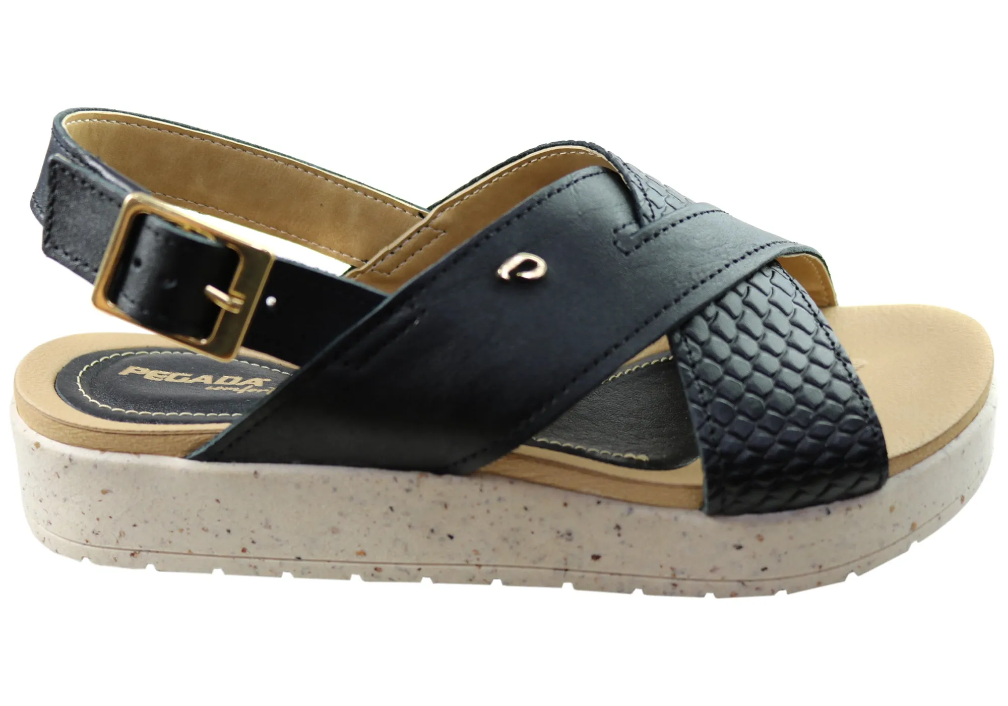 Pegada Nelba Womens Comfortable Leather Sandals Made In Brazil Quick Rest