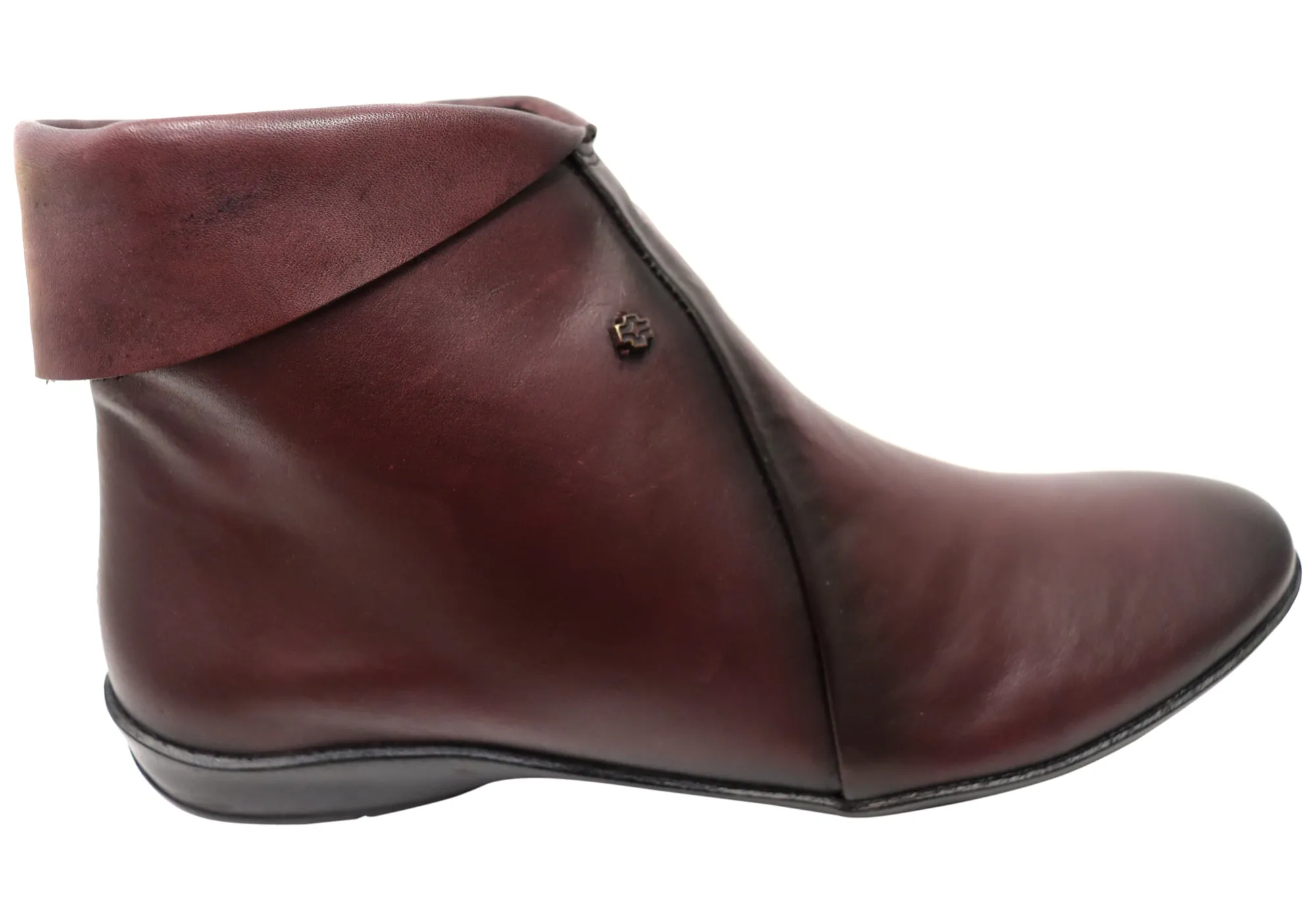 Perlatto Lotty Womens Comfortable Leather Ankle Boots Made In Brazil Clean Form Leather Material