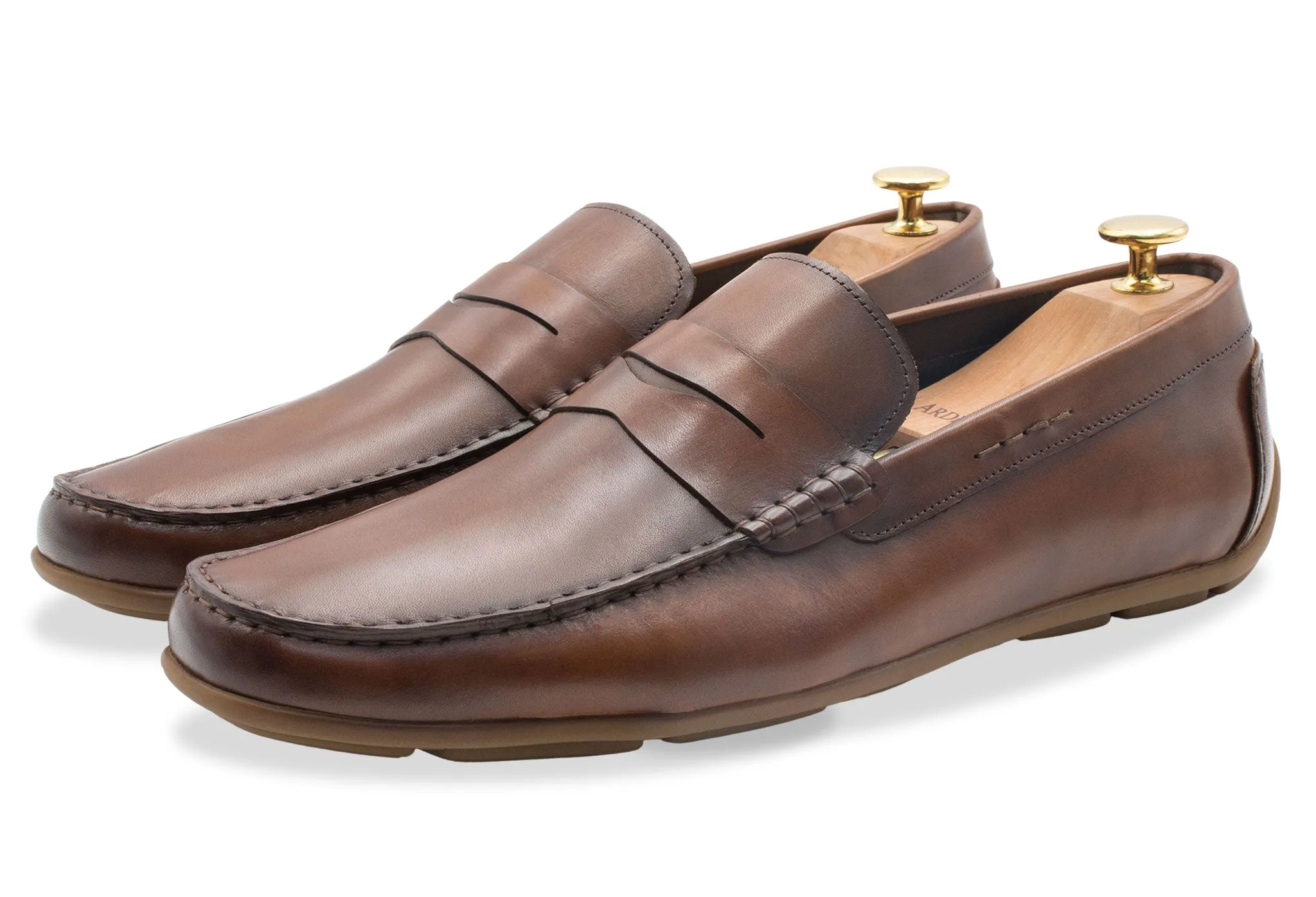 Gregores Chestnut Penny Moccasins City Edge