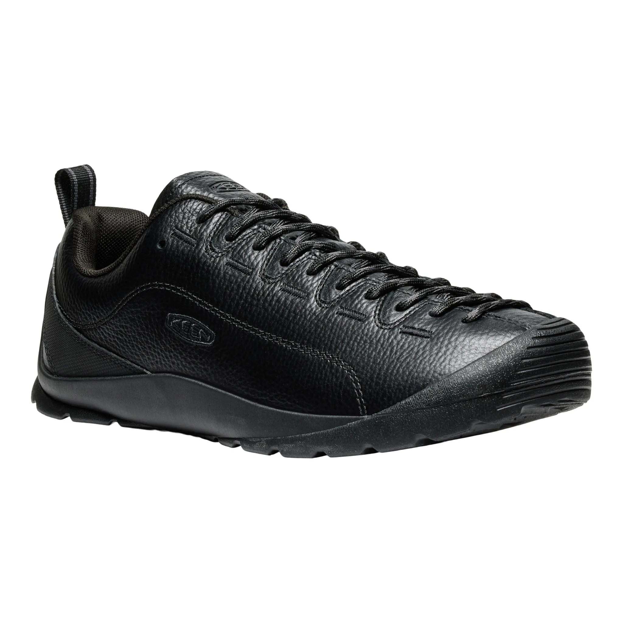 Men's Jasper Black Smooth Leather Comfort Platform Luggage Fit