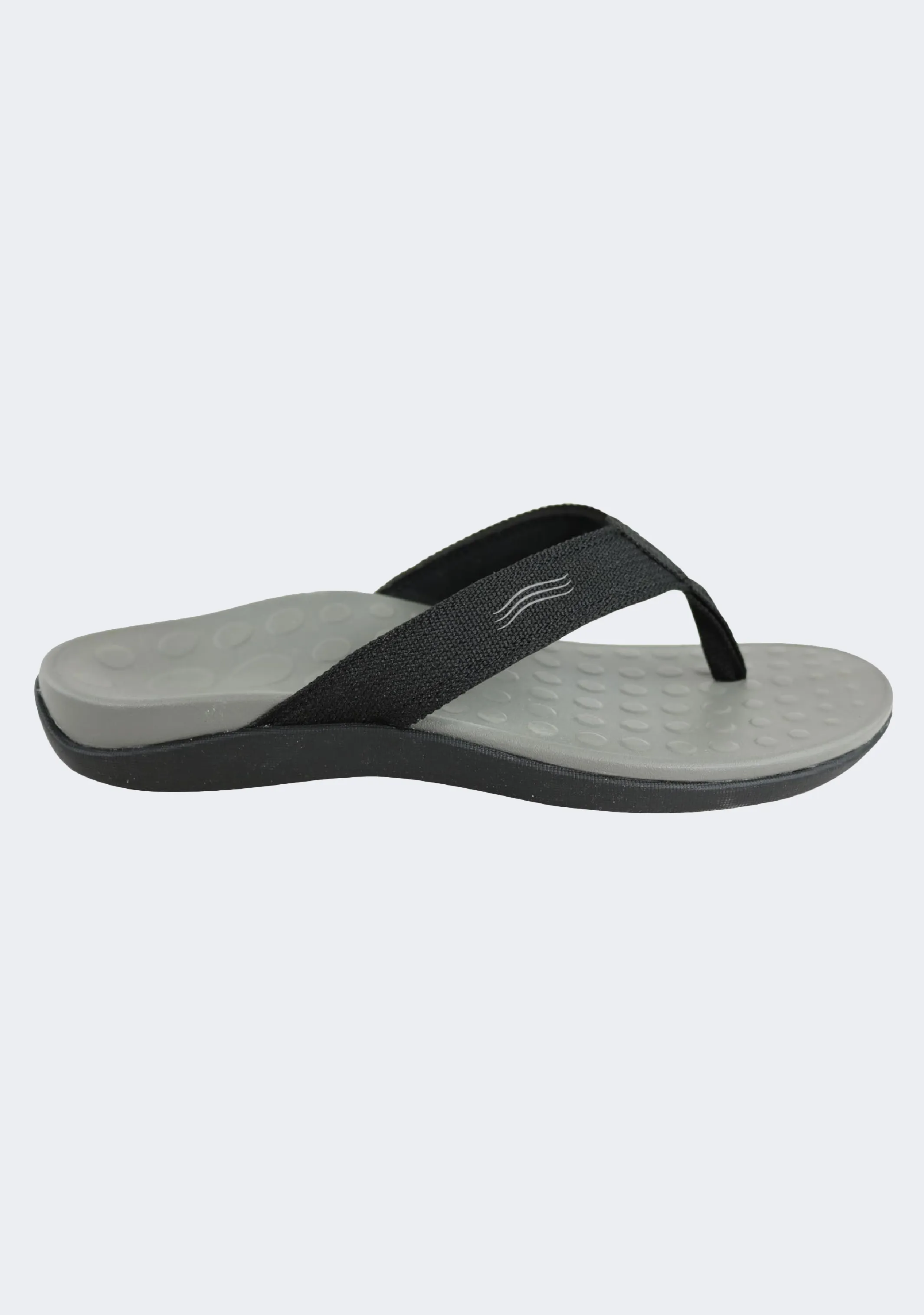 Orthaheel Men??s Wave II Thongs in Black Casual Comfort Smart Technology