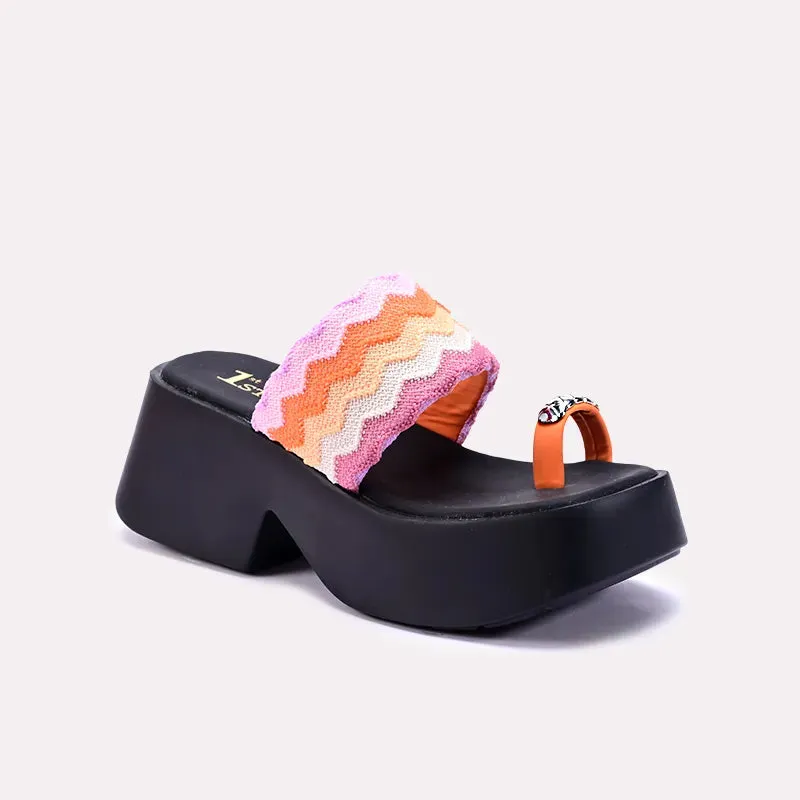 Climb Strong Sheridan Orange Chunky Casual Slippers 0412713