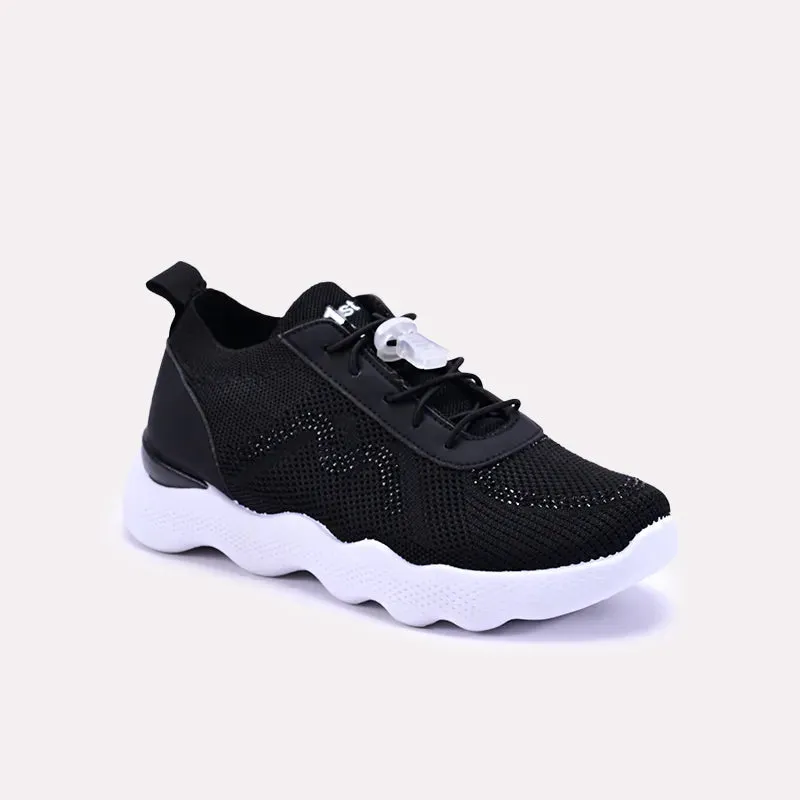 Mireille Black Perforated Sneakers 0440738 Comfortable Walk Comfort Leather