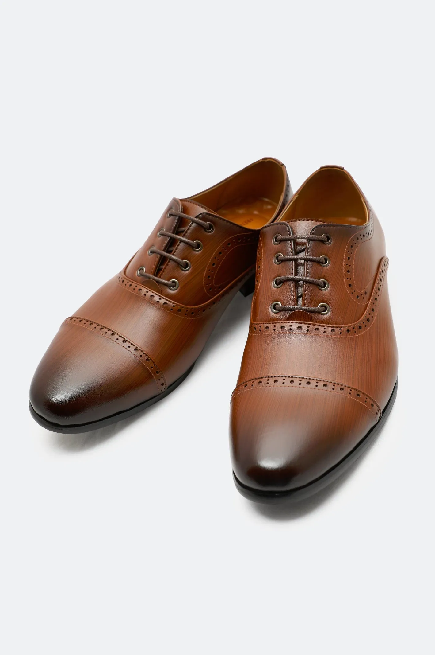 Coffee Men Formal Derby Lace Shoes Dinner Date Neat Appearance