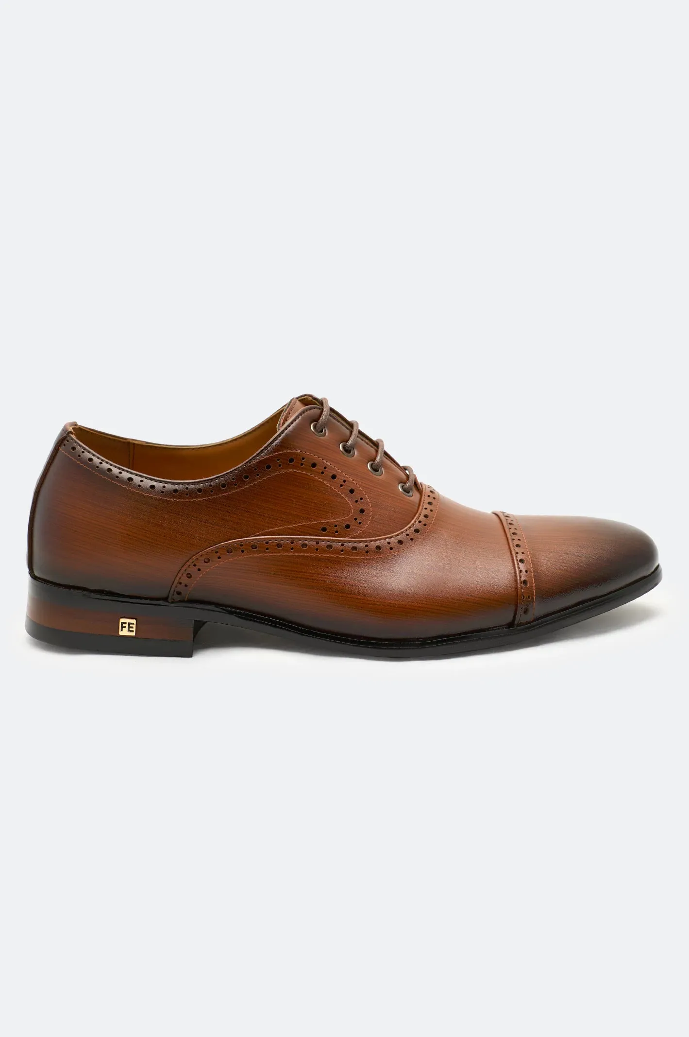 Fashionable Coffee Men Formal Derby Lace Shoes