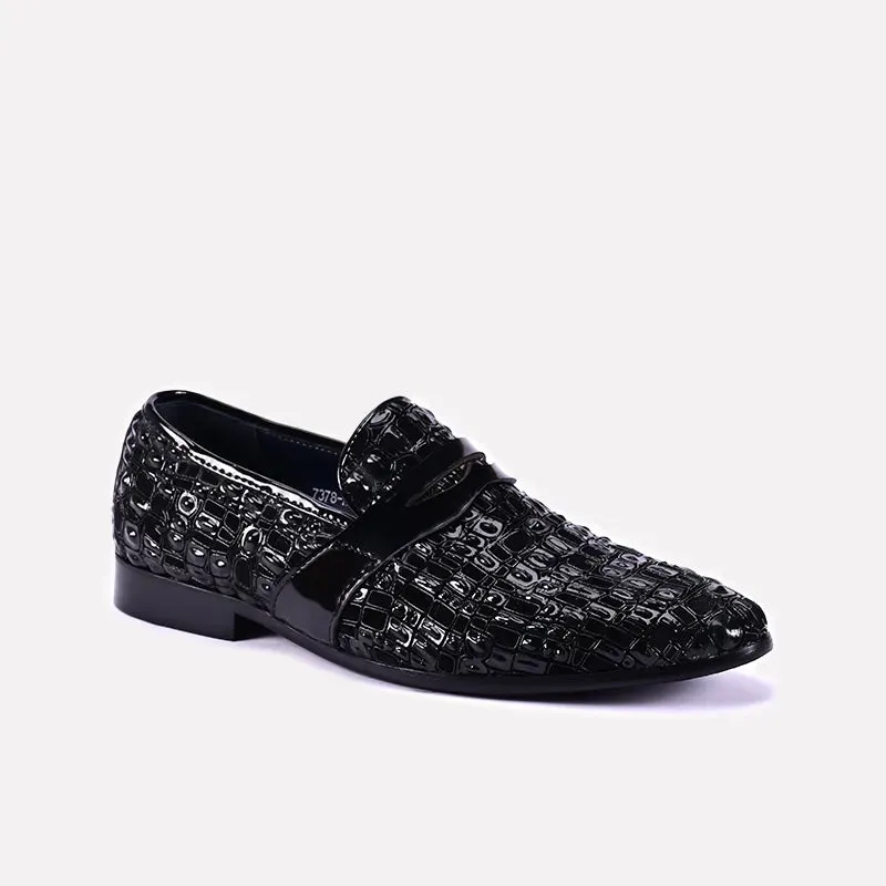 Long Life Refined touch Kingsley Black Loafer Dress Shoes 0111242