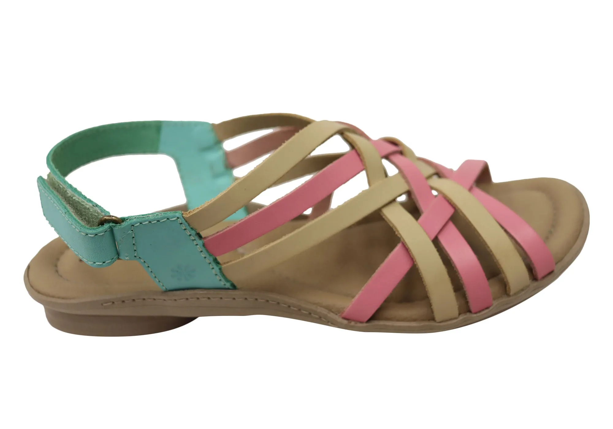 Sport Ease Skin Breath New Face Jessica Womens Comfortable Leather Sandals Made In Brazil