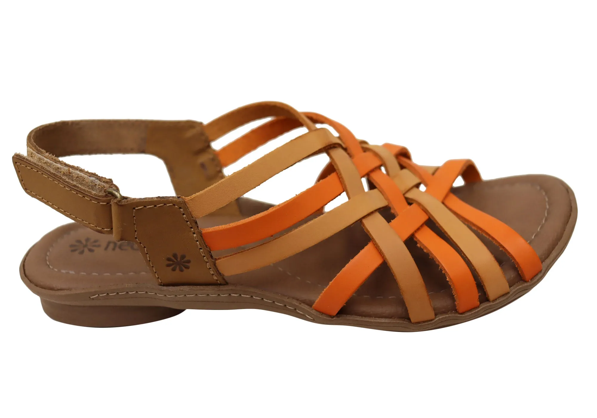 New Face Jessica Womens Comfortable Leather Sandals Made In Brazil Active Feet Active Footwear