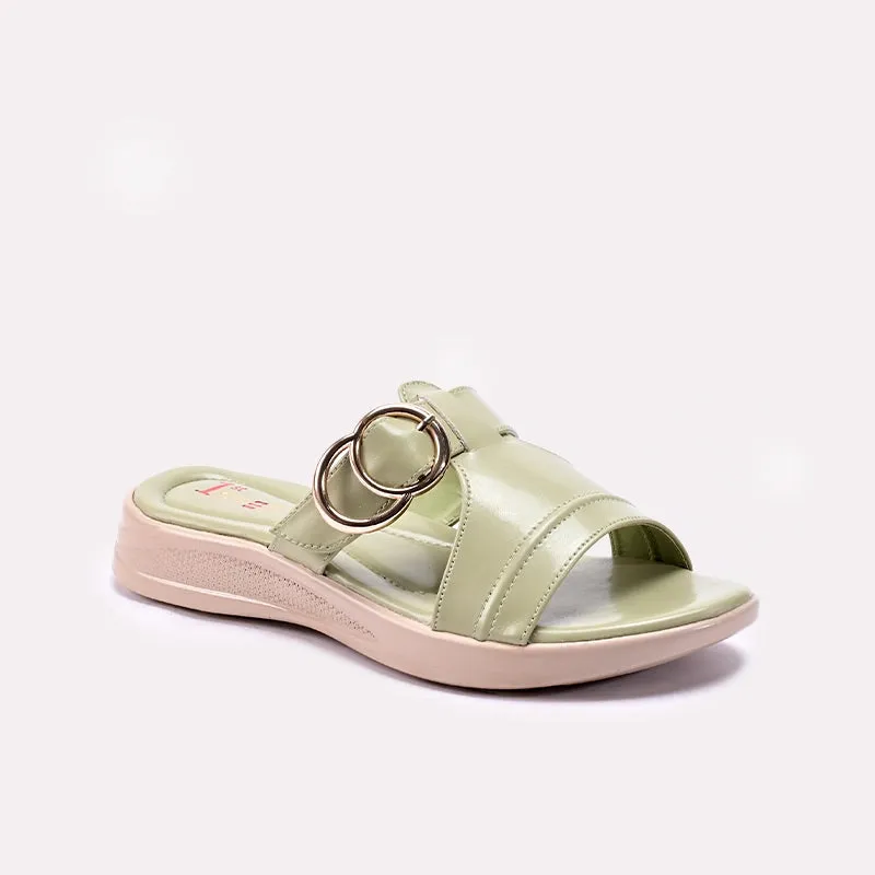 Comfortable For Cross Training Simple Footwear Green Womens Comfy Slippers 0412765