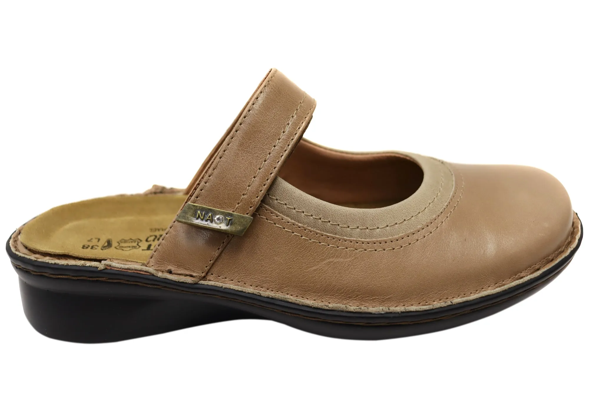 Naot Trio Womens Comfortable Wide Fit Orthotic Friendly Clogs Mules quick dry Fur Trim