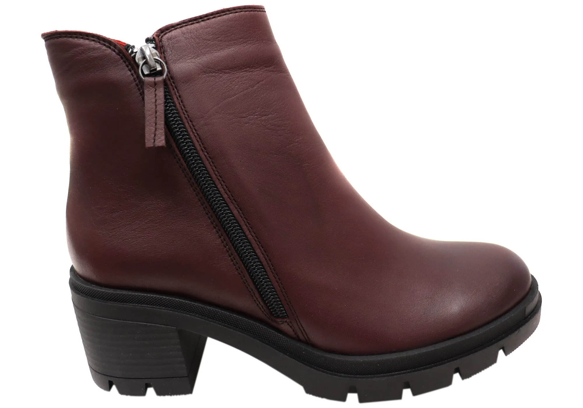 Orizonte Glyndon Womens European Comfortable Leather Ankle Boots Patent Glow Built For Comfort