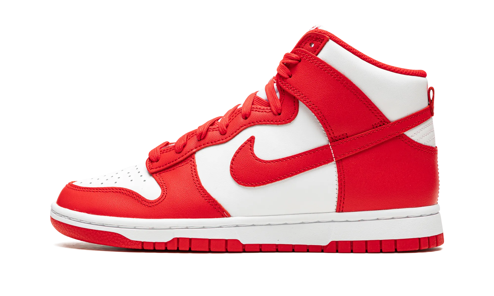Light Activity Soft outsole Dunk High "White / University Red"