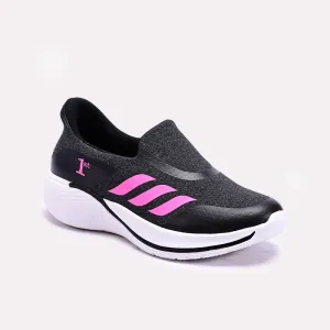 All Season Travel Essentials Womens Black Slip on Sneakers 0440804