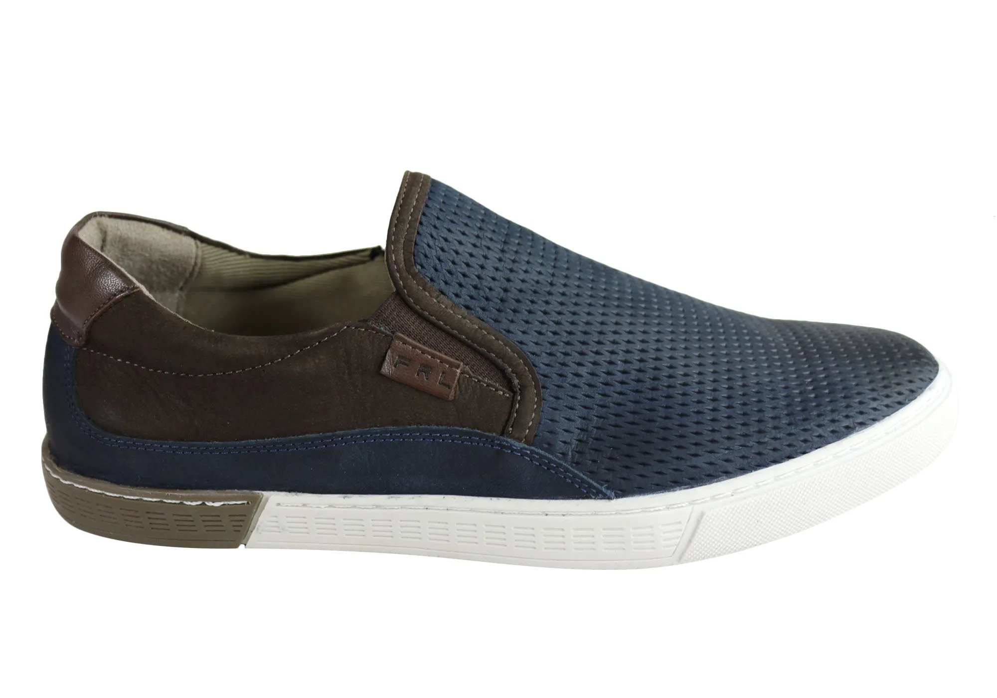 Street Trend Leather   upper Ferricelli Kelvin Mens Leather Slip On Casual Shoes Made In Brazil