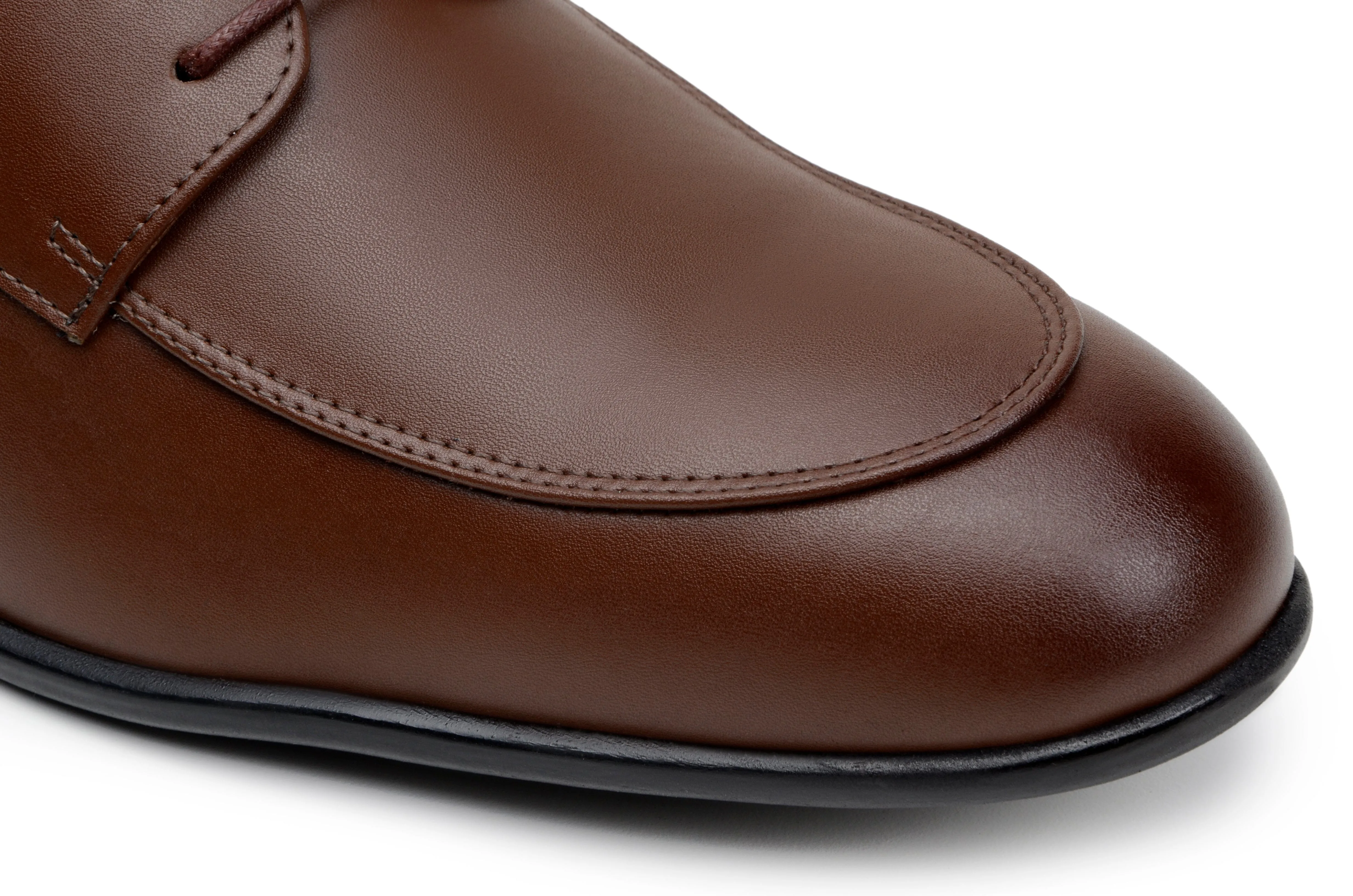 'Adrian' men's classic oxford in vegan leather by Zette Shoes - cognac Lightweight Beauty Walk